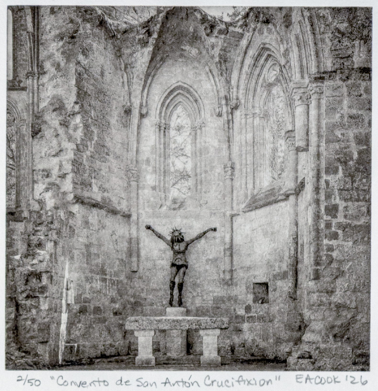 Convento de San Antón Crucifixion -- Camino Fine Art Photogravure