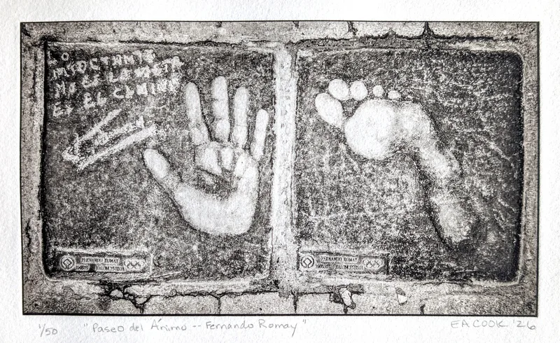"Paseo del Ánimo" Belorado 'Fernando Romay' Fine Art Etching l Camino Sapiens