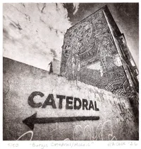 "Burgos Catedral/Mural" Fine Art Etching l Camino Sapiens