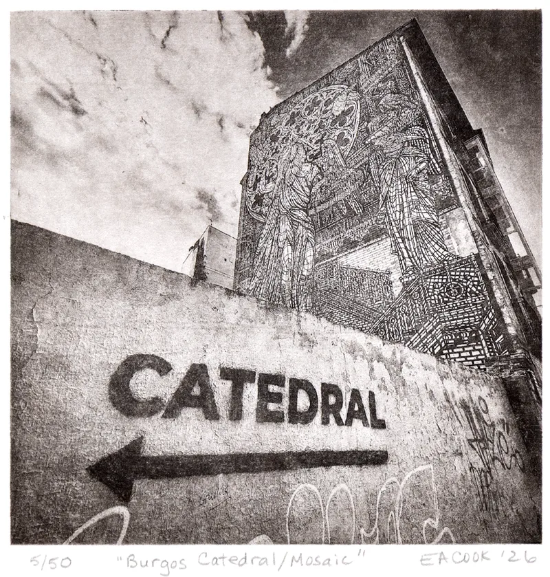 "Burgos Catedral/Mural" Fine Art Etching l Camino Sapiens