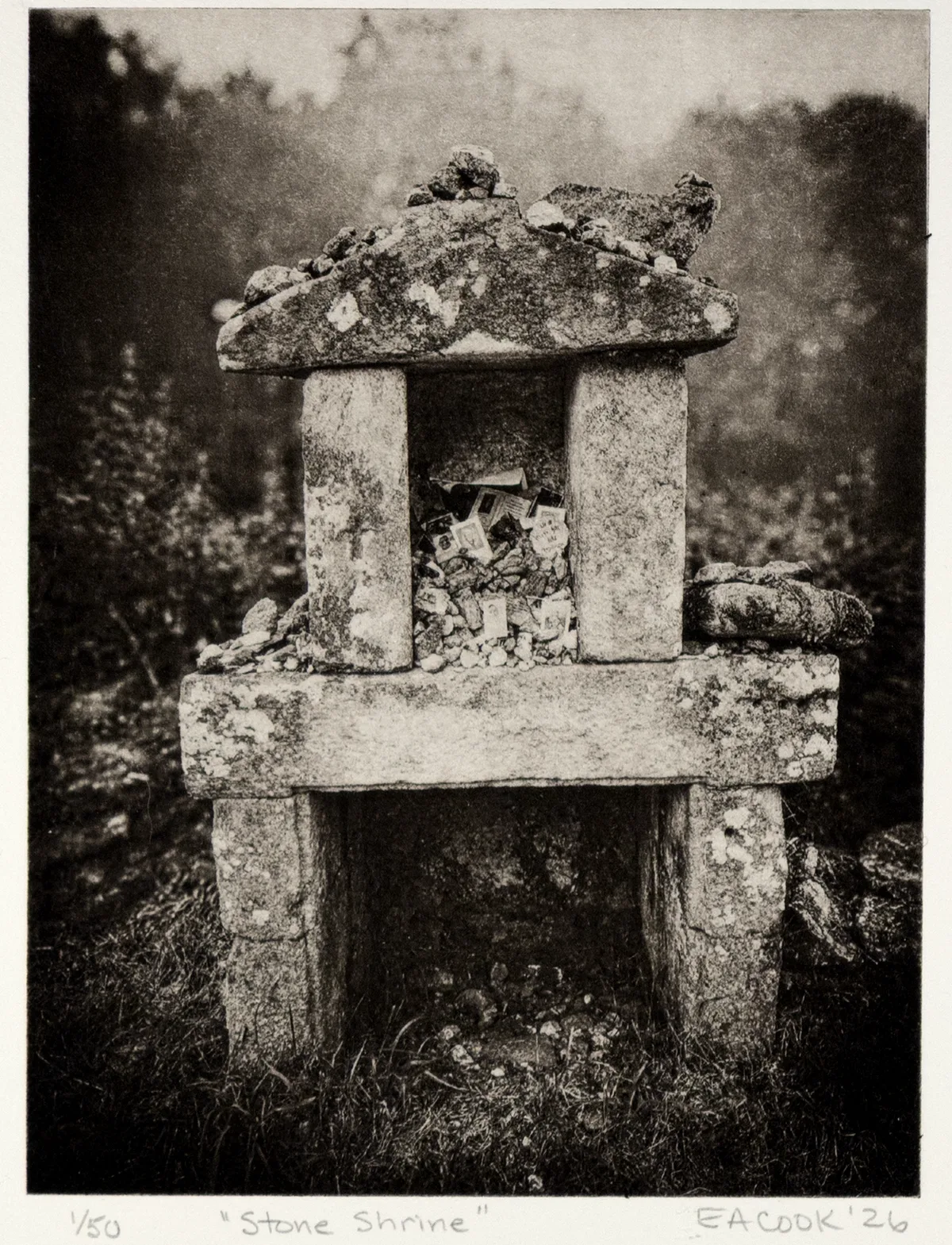 "Stone Shrine" Limited-Edition Fine Art Etching l Camino Sapiens
