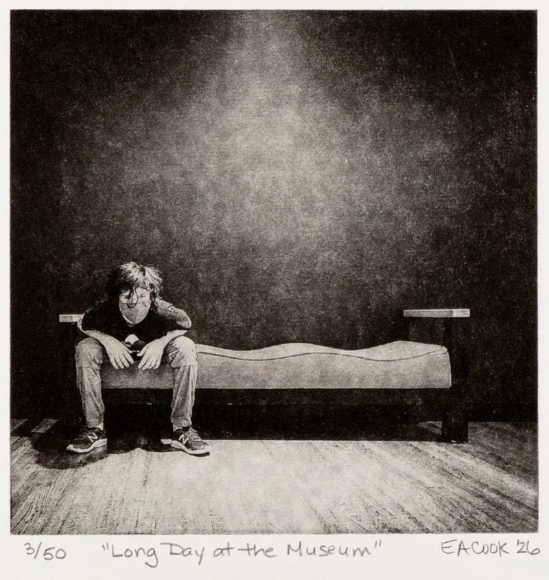 "Long Day at the Museum" Limited-Edition Fine Art Photogravure l Camino Sapiens