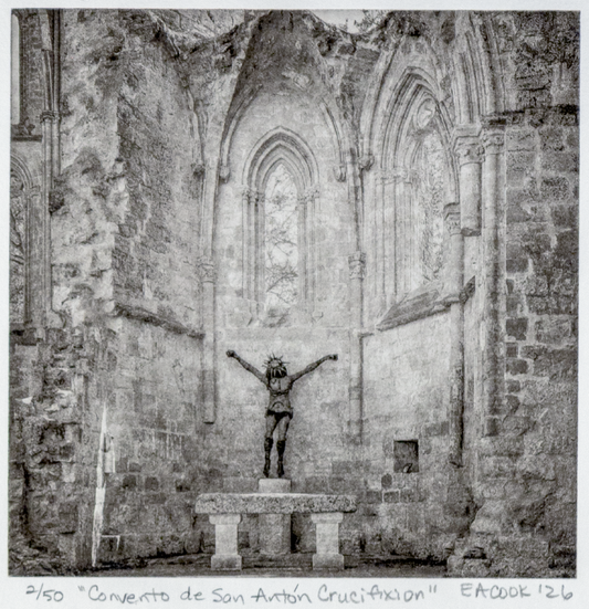 "Convento de San Antón" Crucifixion -- Camino Fine Art Photogravure