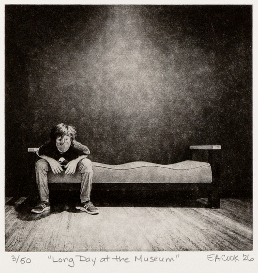 "Long Day at the Museum" Limited-Edition Fine Art Photogravure l Camino Sapiens