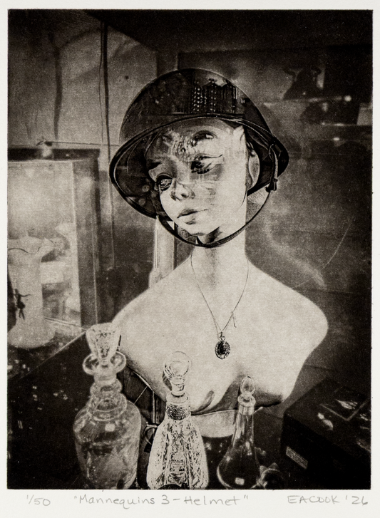 "Mannequins Helmet" Fine Art Limited Edition Etching l Camino Sapiens