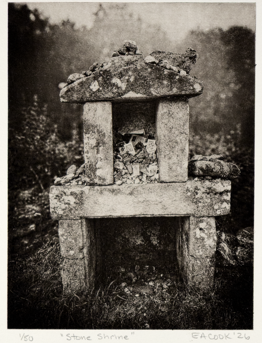 "Stone Shrine" Limited-Edition Fine Art Etching l Camino Sapiens